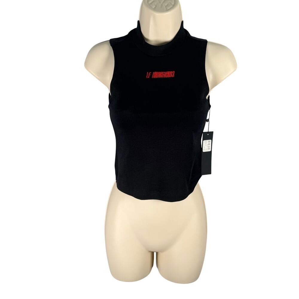 LF The Brand Tank Top XS‎ Black Red Undrgrnd3 Cotton Sleeveless Muscle Crewneck